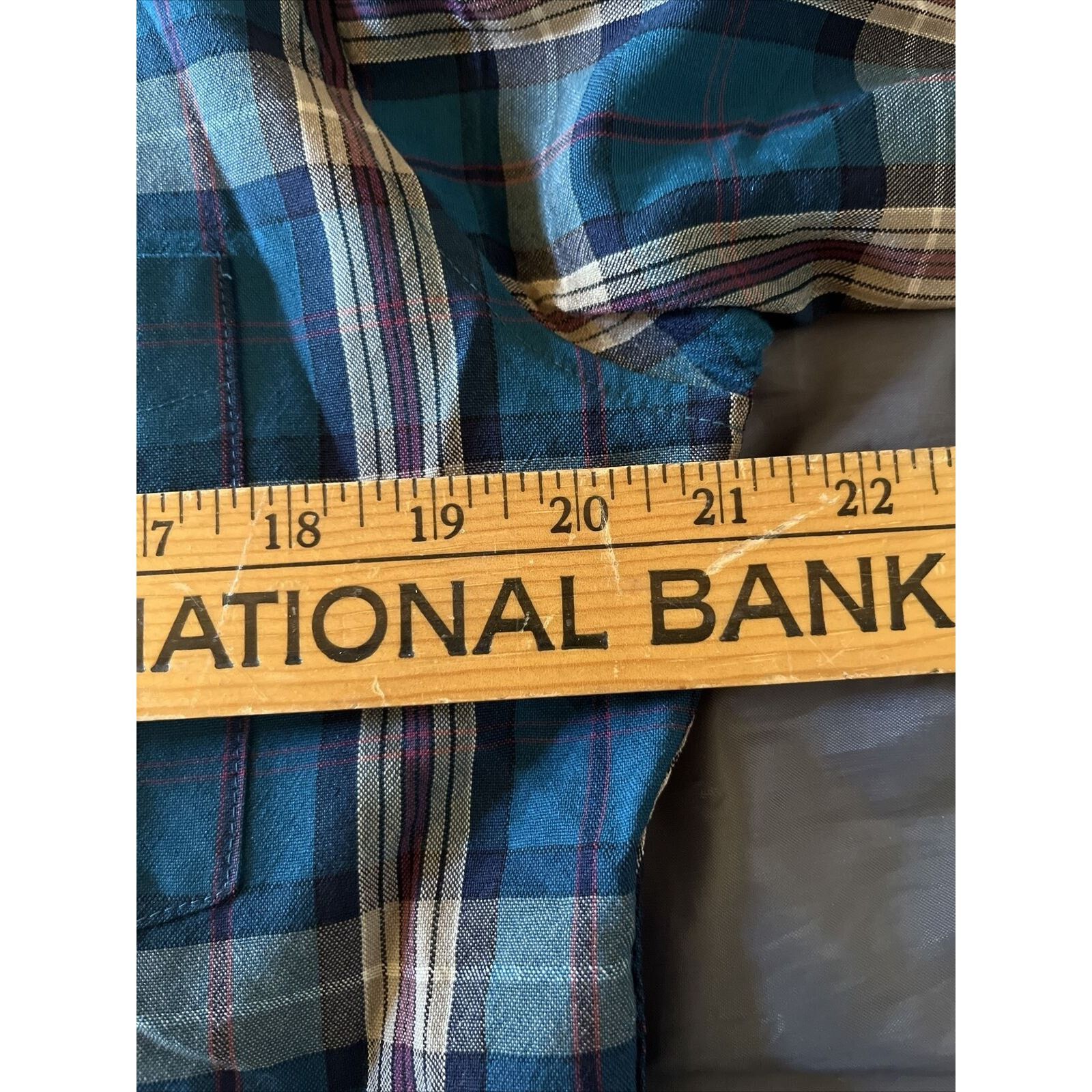 Pendleton Pendleton Vintage Men’s M Blue Plaid LS Button Up Wool Shirt Size US M / EU 48-50 / 2 - 21 Thumbnail