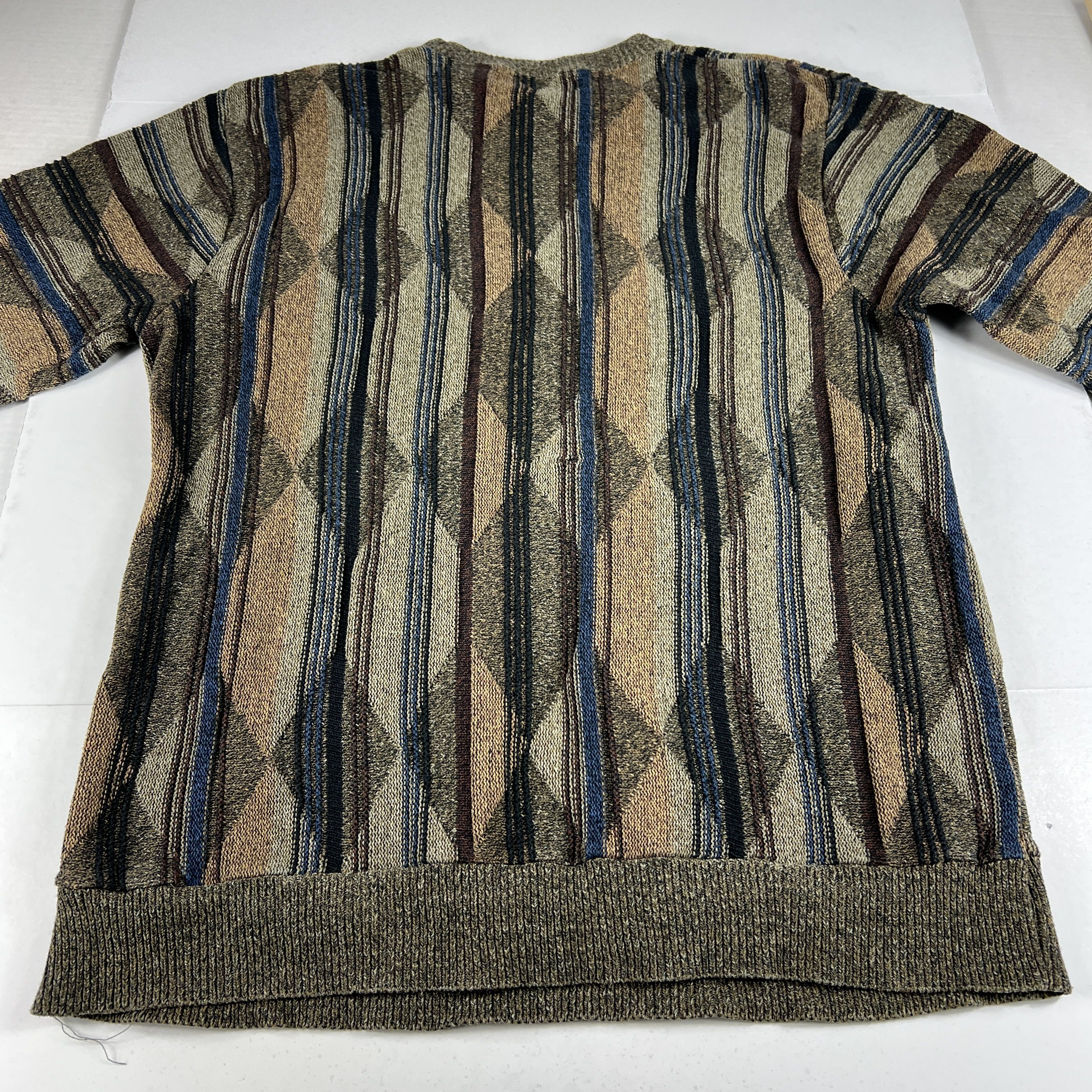 Oscar De La Renta VTG Oscar De La Renta Knit Sweater Brown Grandpa Crewneck Size US L / EU 52-54 / 3 - 8 Thumbnail