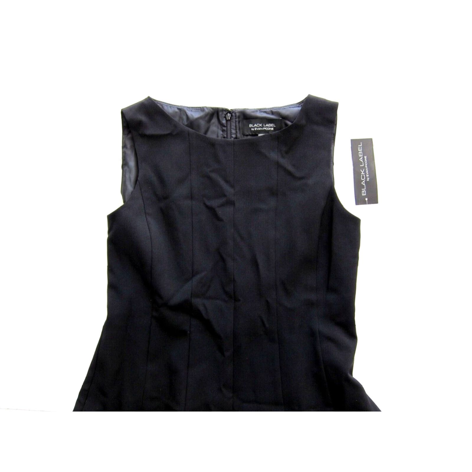 Evan Picone NWT Evan Picone Black Label Classic Black Sleeveless Tunic Sheath Shift Dress 6 Size M / US 6-8 / IT 42-44 - 3 Thumbnail