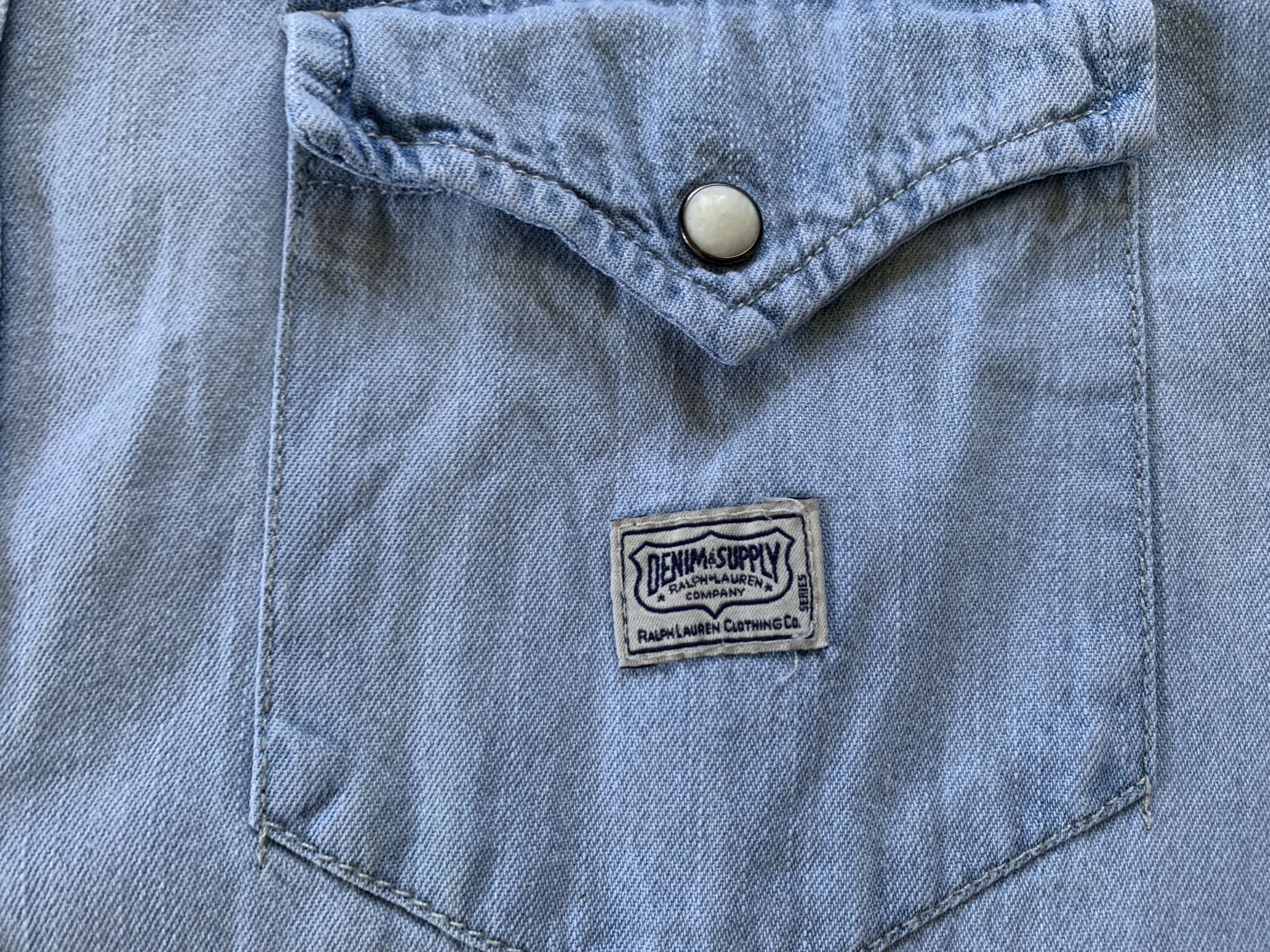 Denim & Supply Ralph Lauren × Polo Ralph Lauren × Ralph Lauren Vintage Denim Supply Ralph Lauren Denim Button Shirt Size US L / EU 52-54 / 3 - 5 Thumbnail