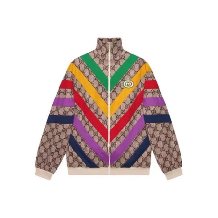 Gucci Gucci Colorful Stripe Logo Jacket for Women Size S / US 4 / IT 40 - 1 Thumbnail