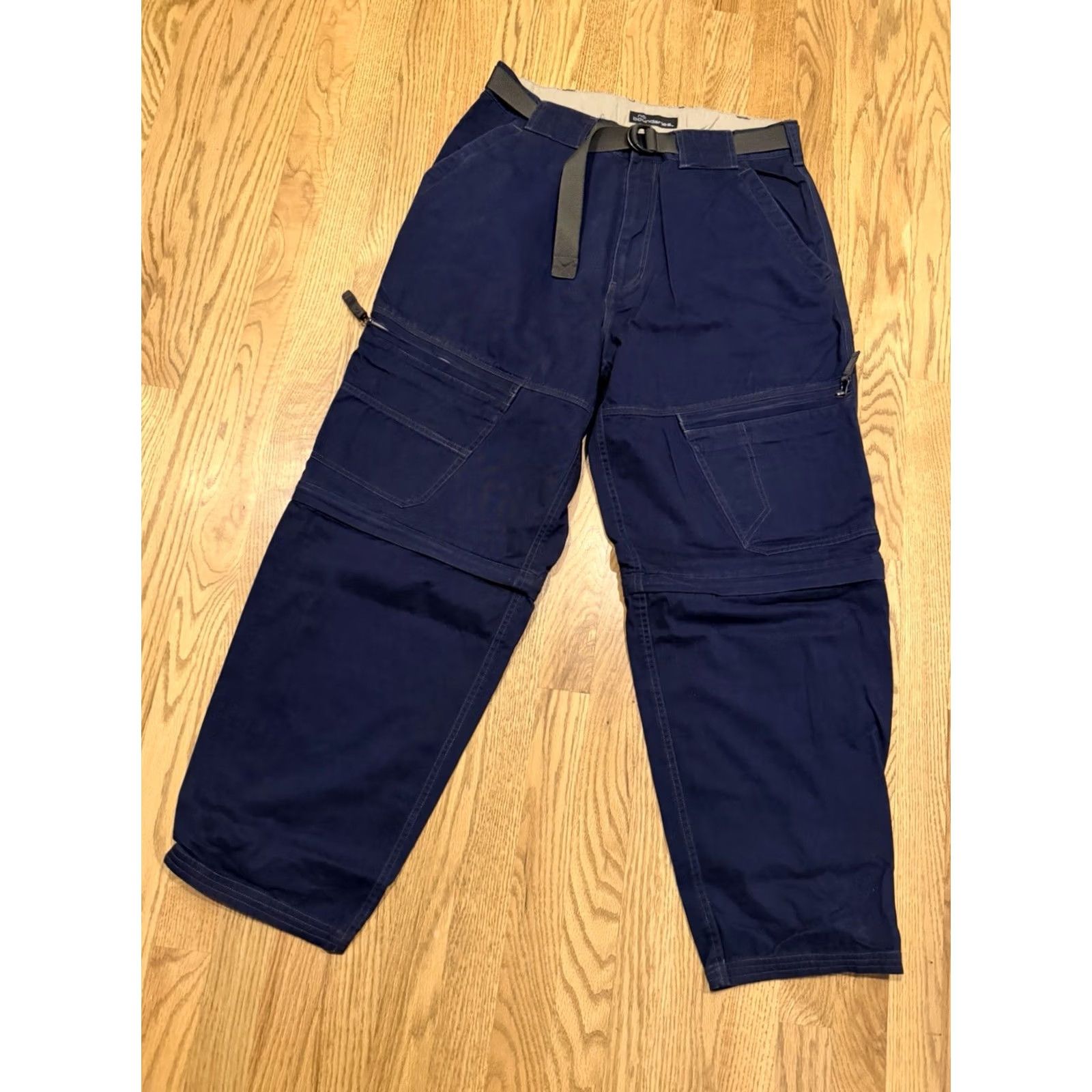 Vintage No Boundaries Pants Mens 34 Cargo Convertible Men 34x30 Fits 32x28 Navy Belted Vtg Size US 34 / EU 50 - 5 Thumbnail