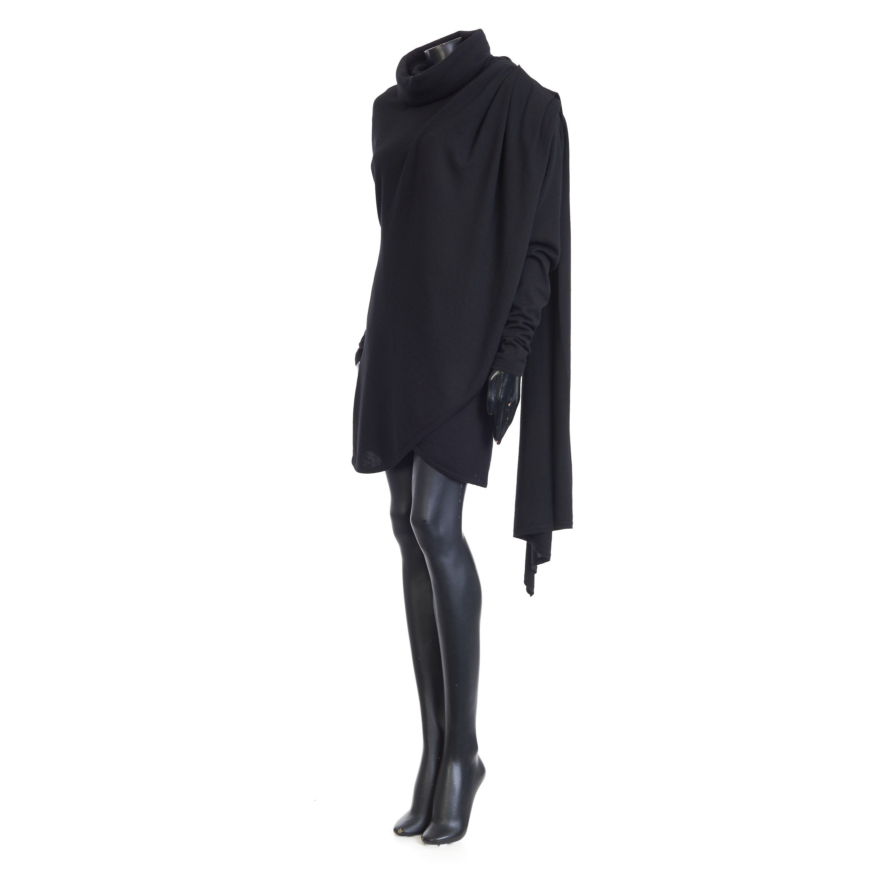 Saint Laurent Paris Hooded Dress In Wool Size S / US 4 / IT 40 - 3 Thumbnail