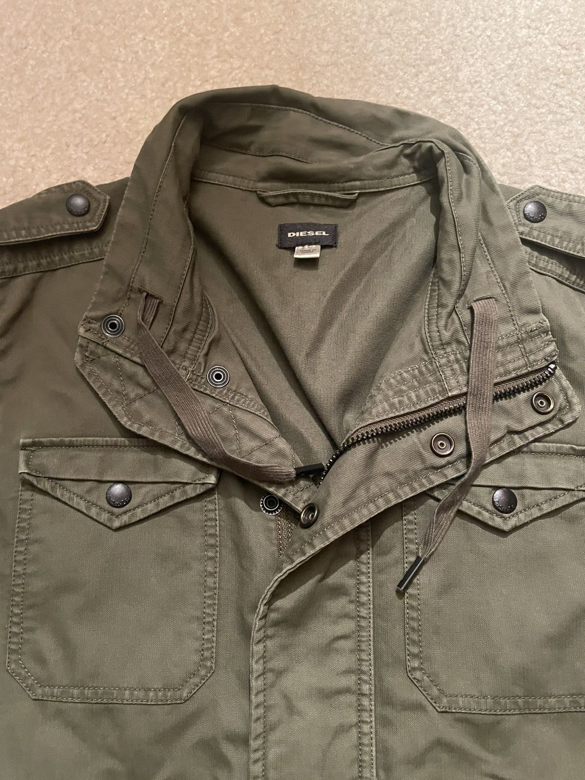 Diesel × Vintage 2000s Y2K Diesel Military Jacket Size US M / EU 48-50 / 2 - 2 Thumbnail