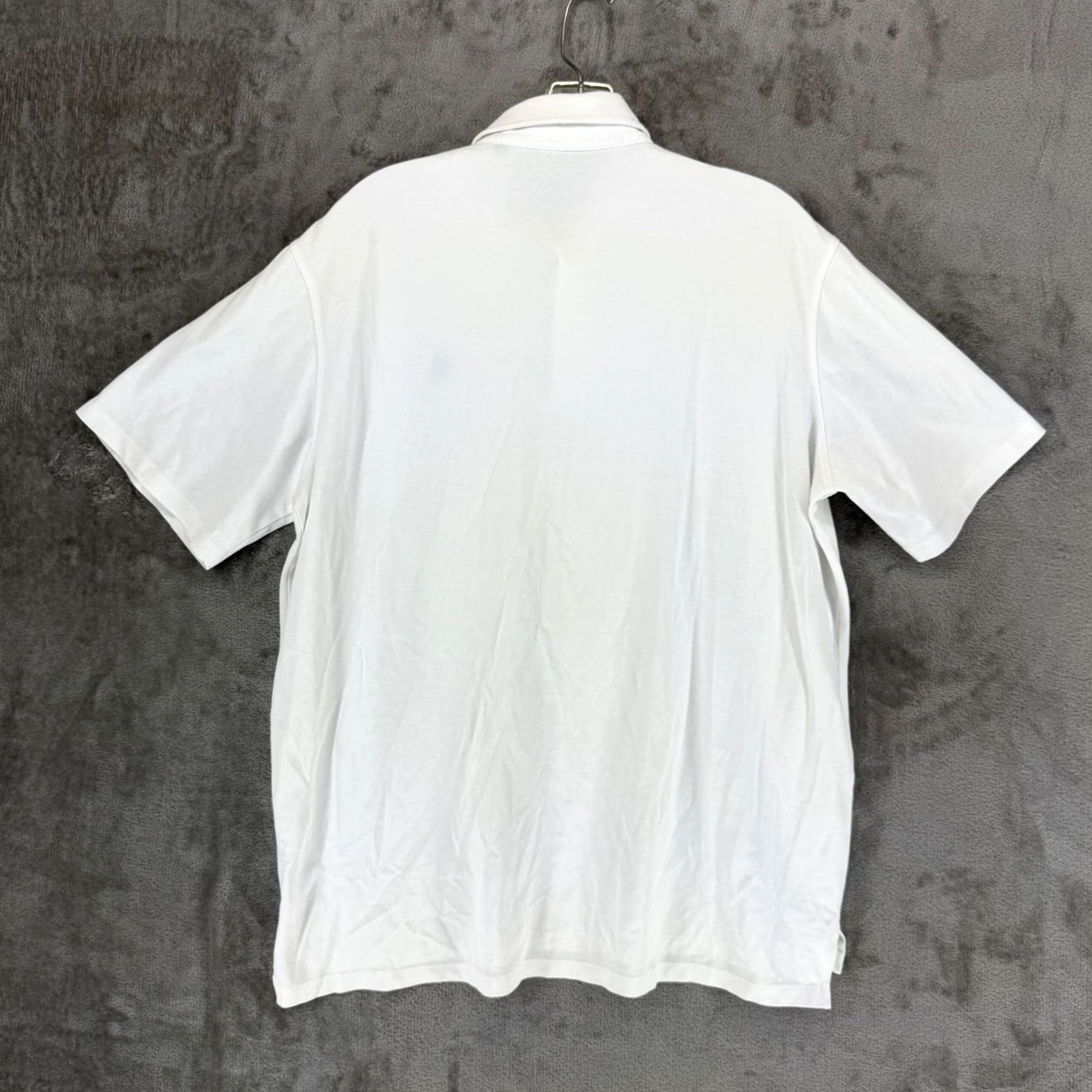 Vintage Greyson Polo Shirt White Short Sleeve Large Mens Golf Performance Cotton Blend Embroidered Logo 3-Button Placket Slim Fit Casual Size US L / EU 52-54 / 3 - 7 Thumbnail