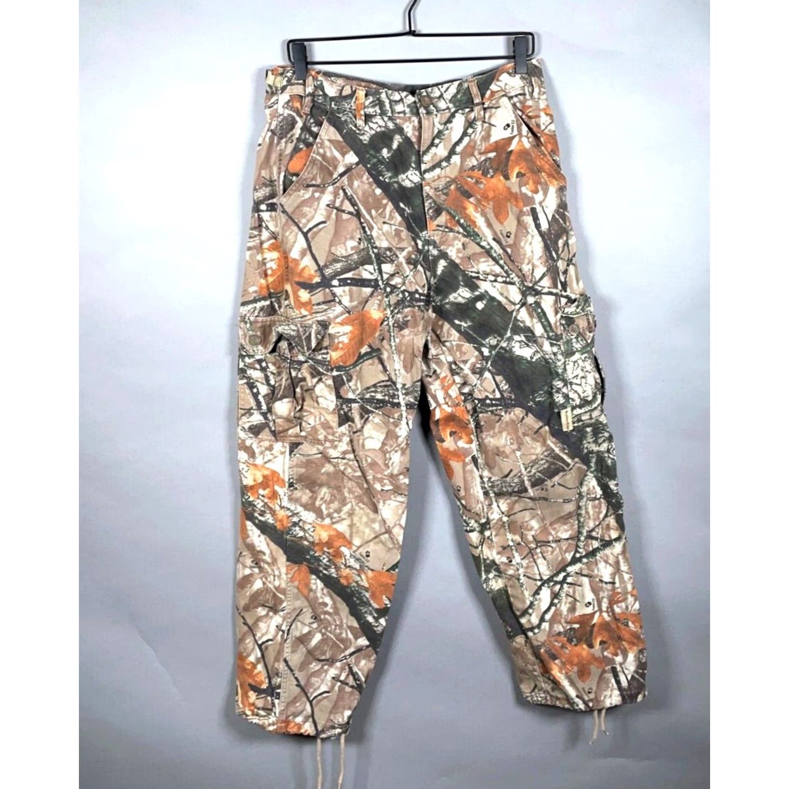 Vintage Outfitters Ridge Cargo Pants Camouflage Flannel 32 x 29 Men's Medium Regular Straight Zip Fly Size US 32 / EU 48 - 2 Thumbnail