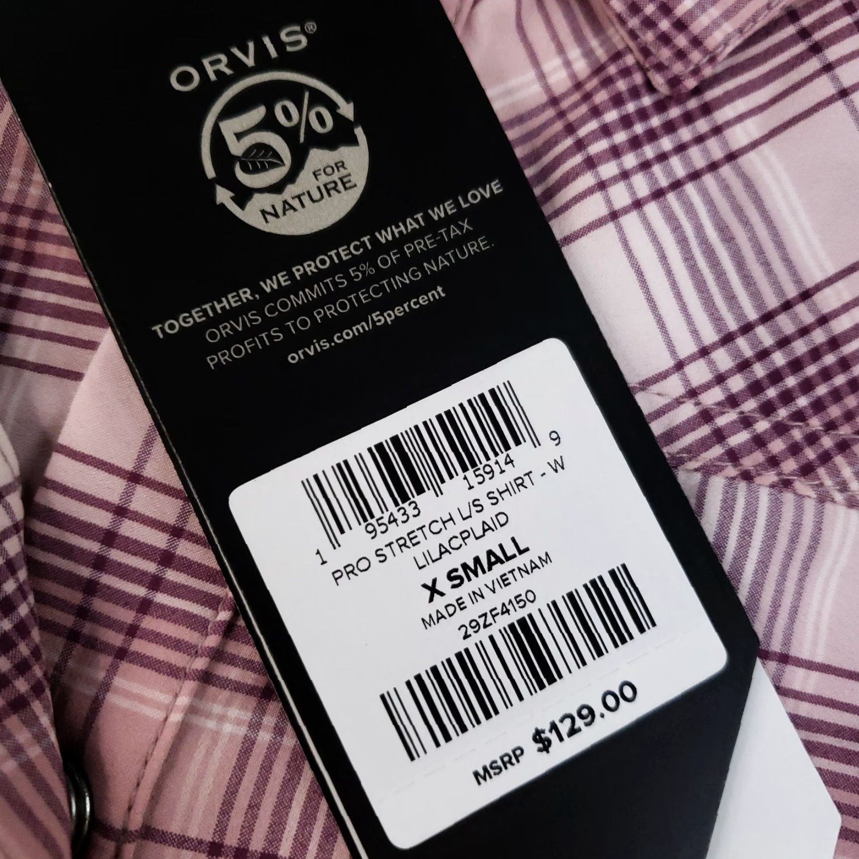 Orvis VINTAGE Orvis Shirt Women's XS Purple Plaid Stretch Button-Up Collared Lightweight Pocketed 90s Womens Size XS / US 0-2 / IT 36-38 - 6 Thumbnail