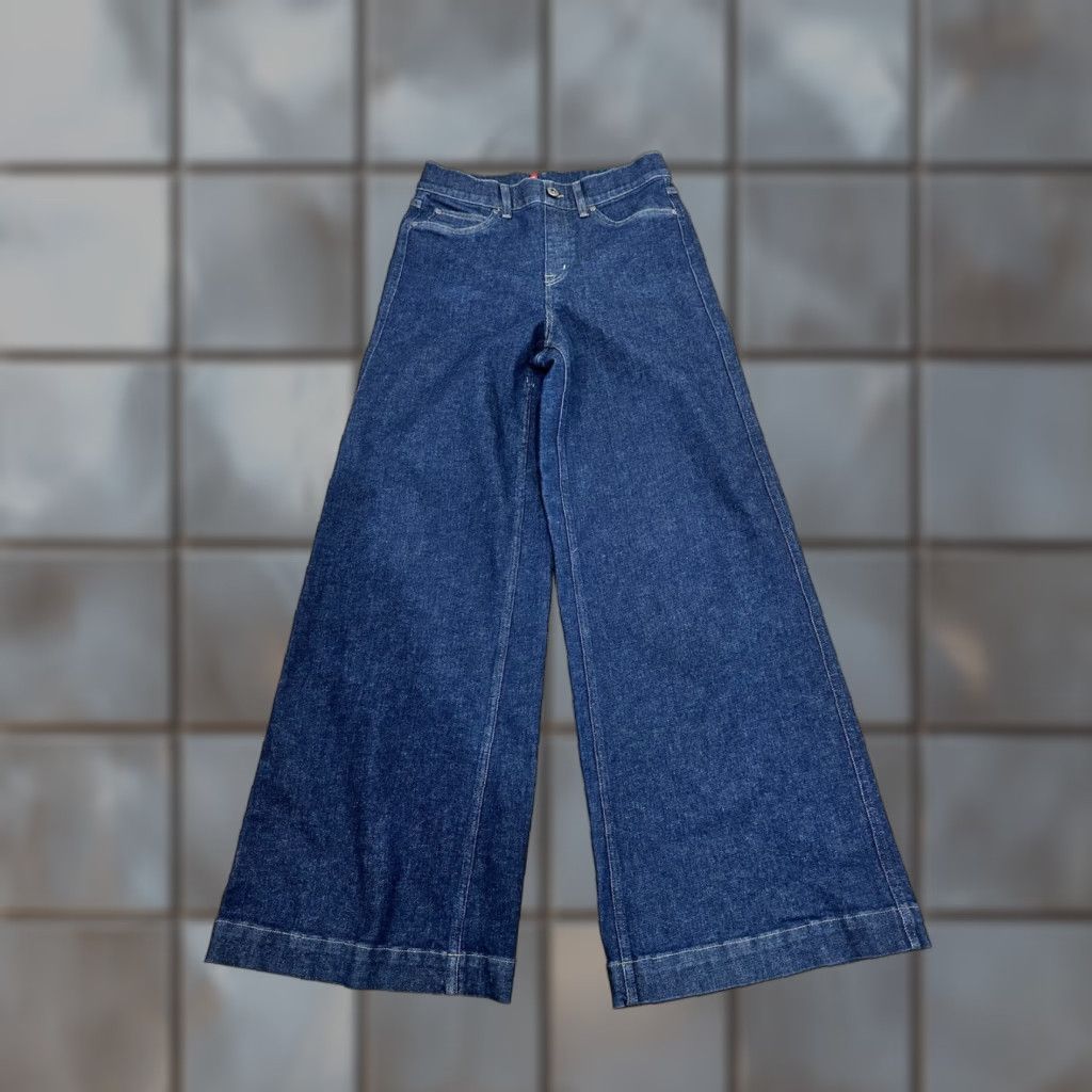 Spanx Spanx 20547R Jeans Wide-Leg Denim Stretch Blue Medium Women Regular Size M Size 32" / US 10 / IT 46 - 1 Thumbnail