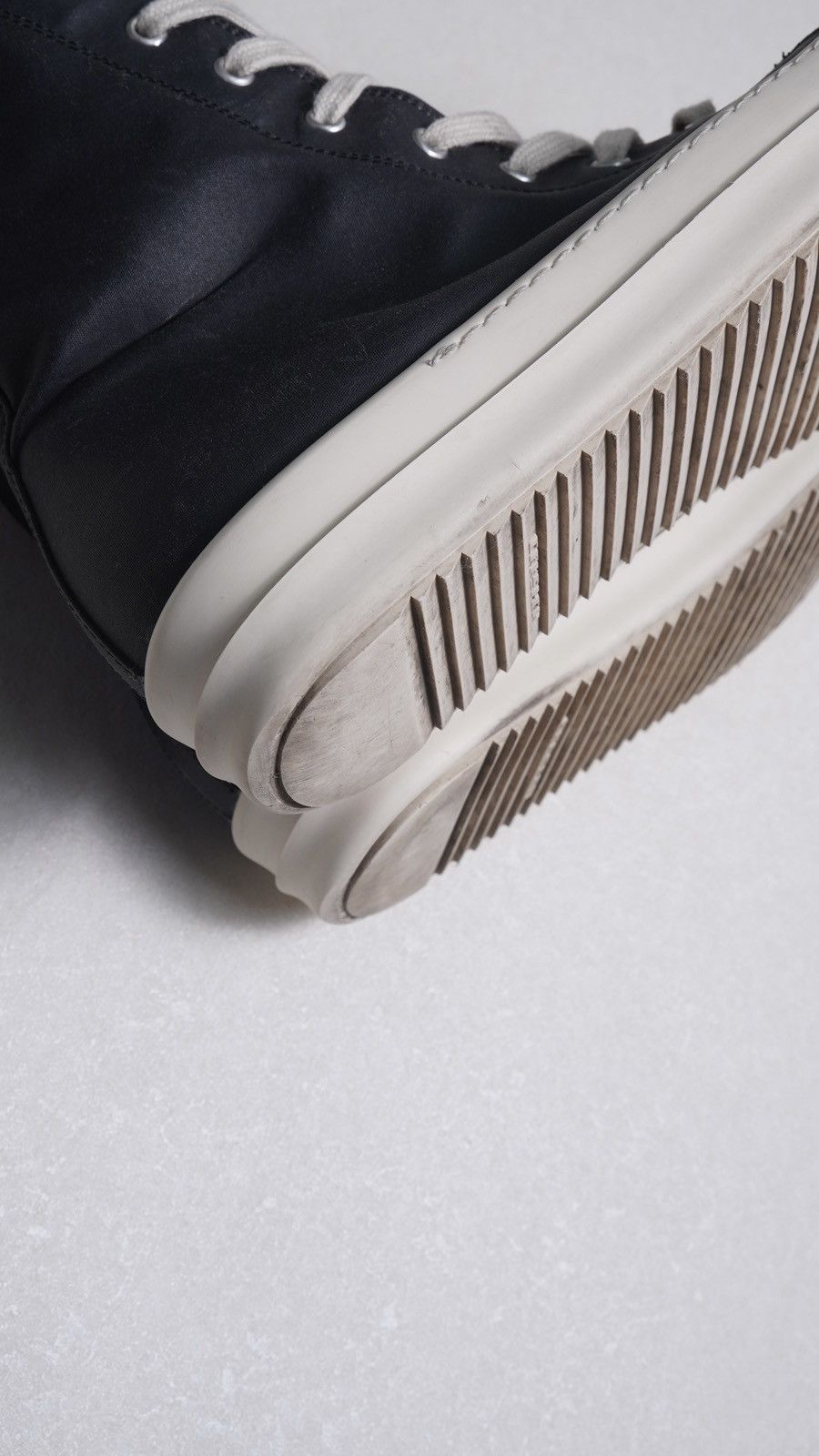Rick Owens Drkshdw Black Waxed Ramones Size US 8.5 / EU 41-42 - 7 Thumbnail