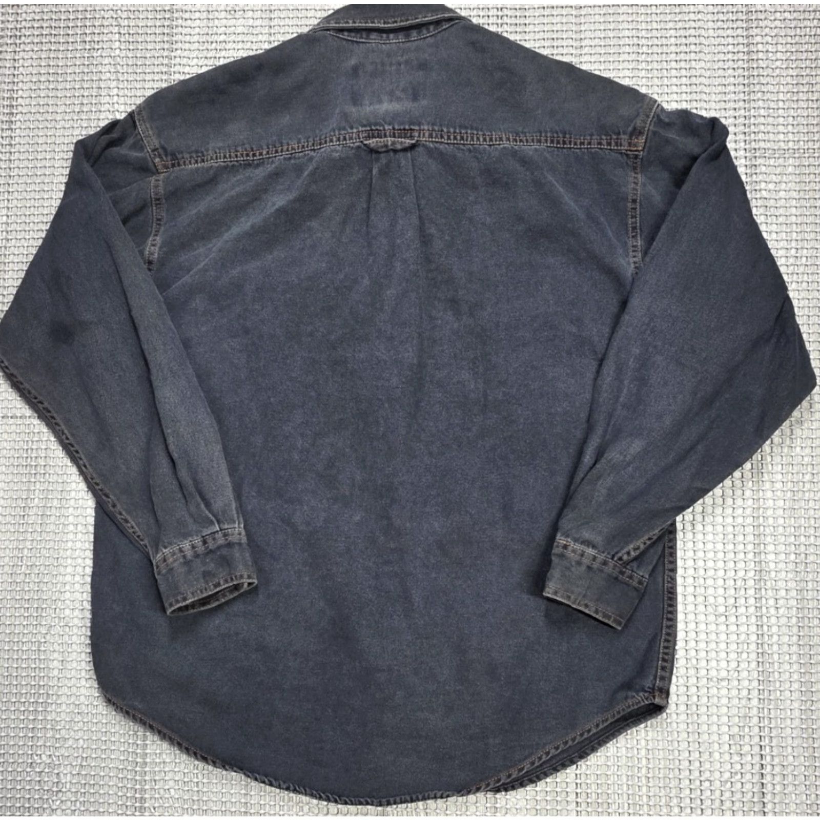 Levi's VINTAGE Levi's Denim Button-Up Shirt Womens M Gray 90s Western Casual Pockets Front Embroidered Button Down Shirt Womens Size L / US 10 / IT 46 - 6 Thumbnail