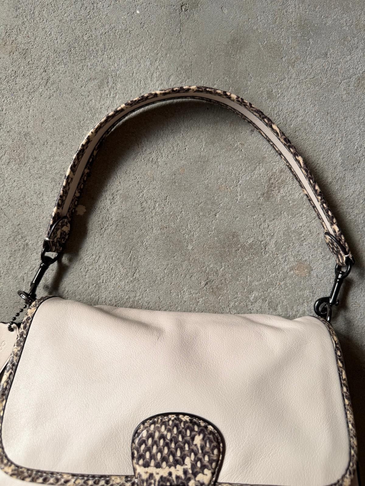 Coach Coach Tabby Snakeskin Leather Shoulder Bag White Size ONE SIZE - 4 Thumbnail