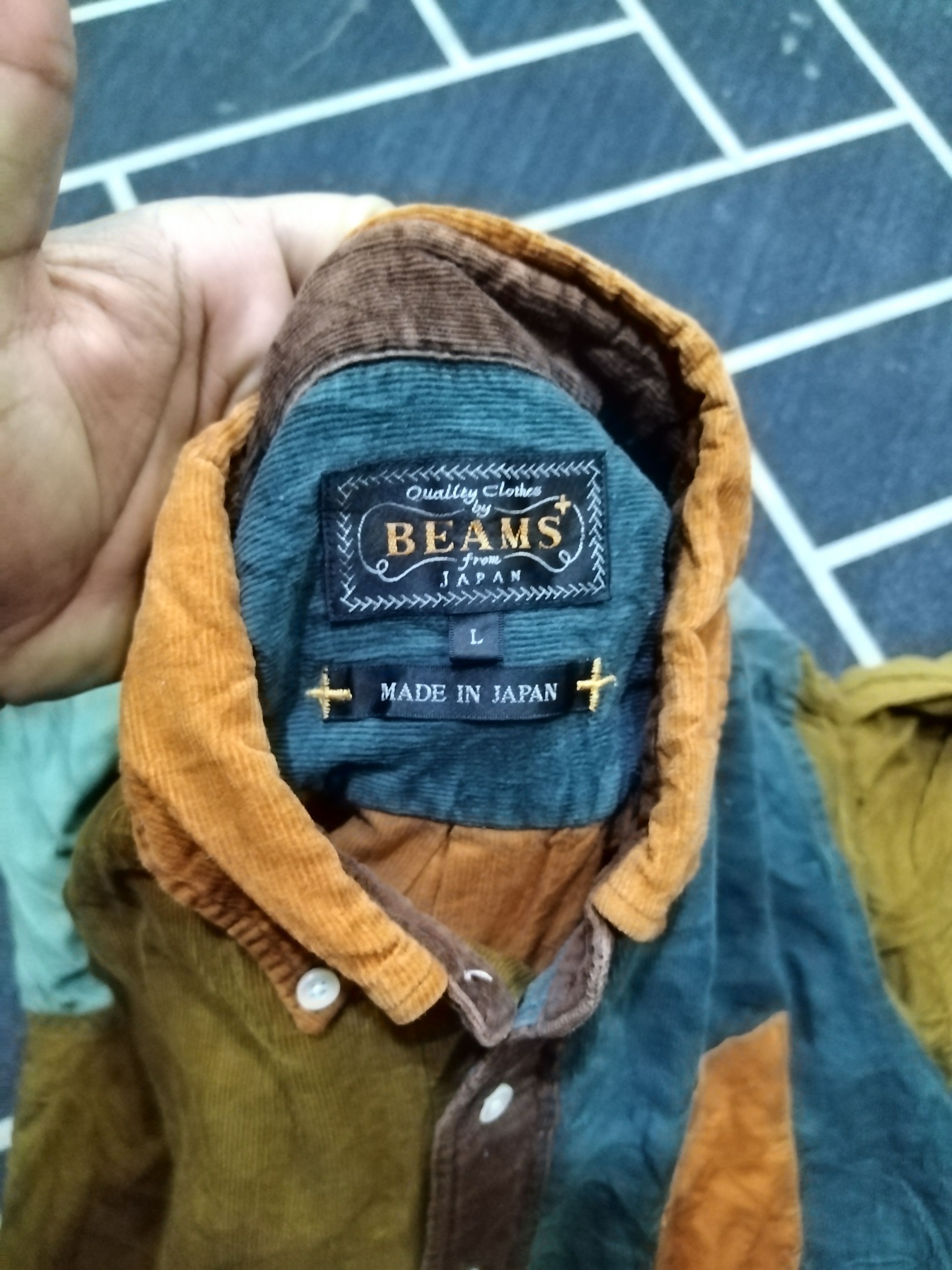 Beams Plus × Japanese Brand Beams panel corduroy button up shirt Size US L / EU 52-54 / 3 - 3 Thumbnail