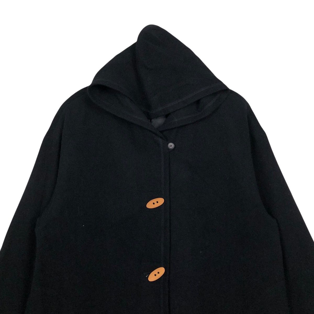 Issey Miyake 📌Rich Black Vintage Long Jacket K&M Collection Avant Garde Size US M / EU 48-50 / 2 - 4 Thumbnail