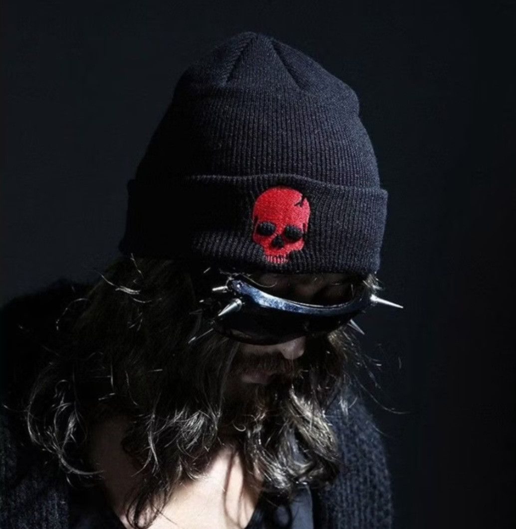 PPFM Skull red punk rock streetwear beanie Size ONE SIZE - 1 Preview