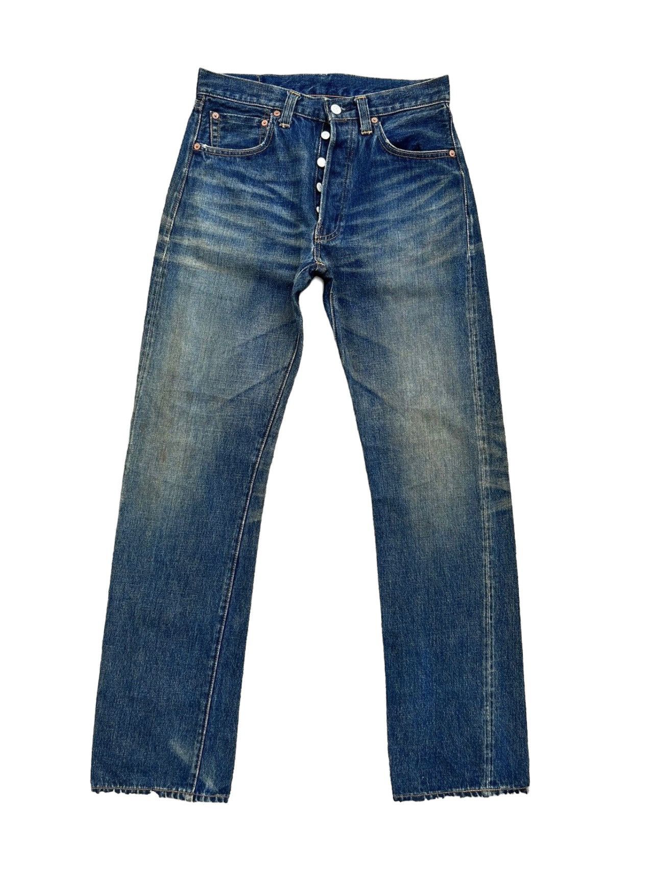 Levi's Vintage Clothing × Vintage Mud 2000 LVC Levi’s 501XX Big E #555 Selvedge Denim jeans Size US 30 / EU 46 - 1 Thumbnail