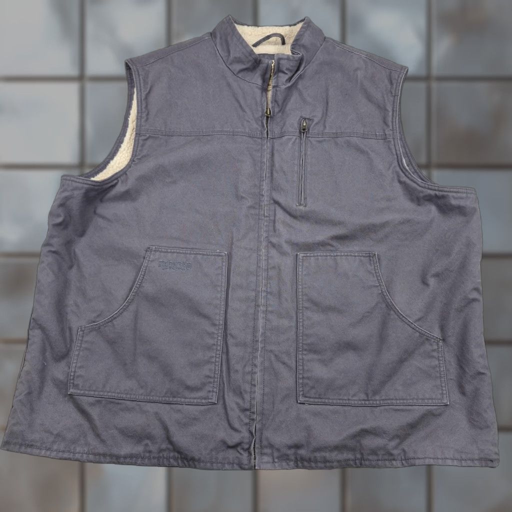 Vintage RedHead Vest Mens 3XL Gray Sherpa Lined Canvas Full Zip Outdoor Workwear Pockets Size US XXL / EU 58 / 5 - 1 Thumbnail