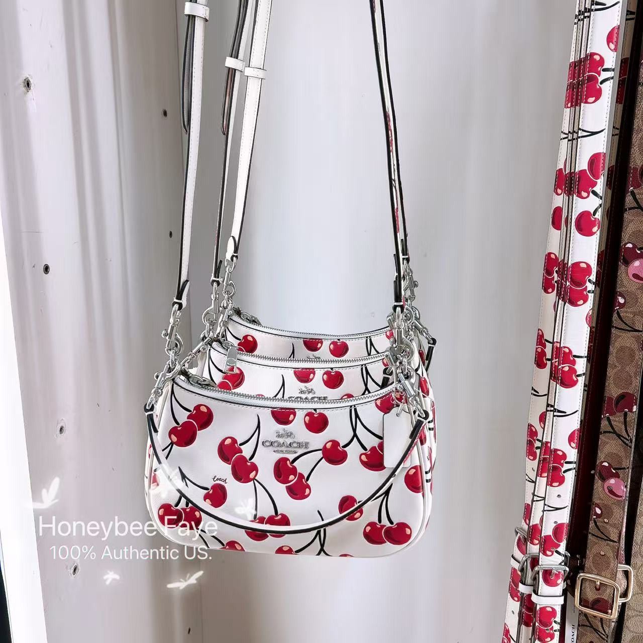 Coach Teri Shoulder Bag With Cherry Print CZ774 Size ONE SIZE - 2 Thumbnail