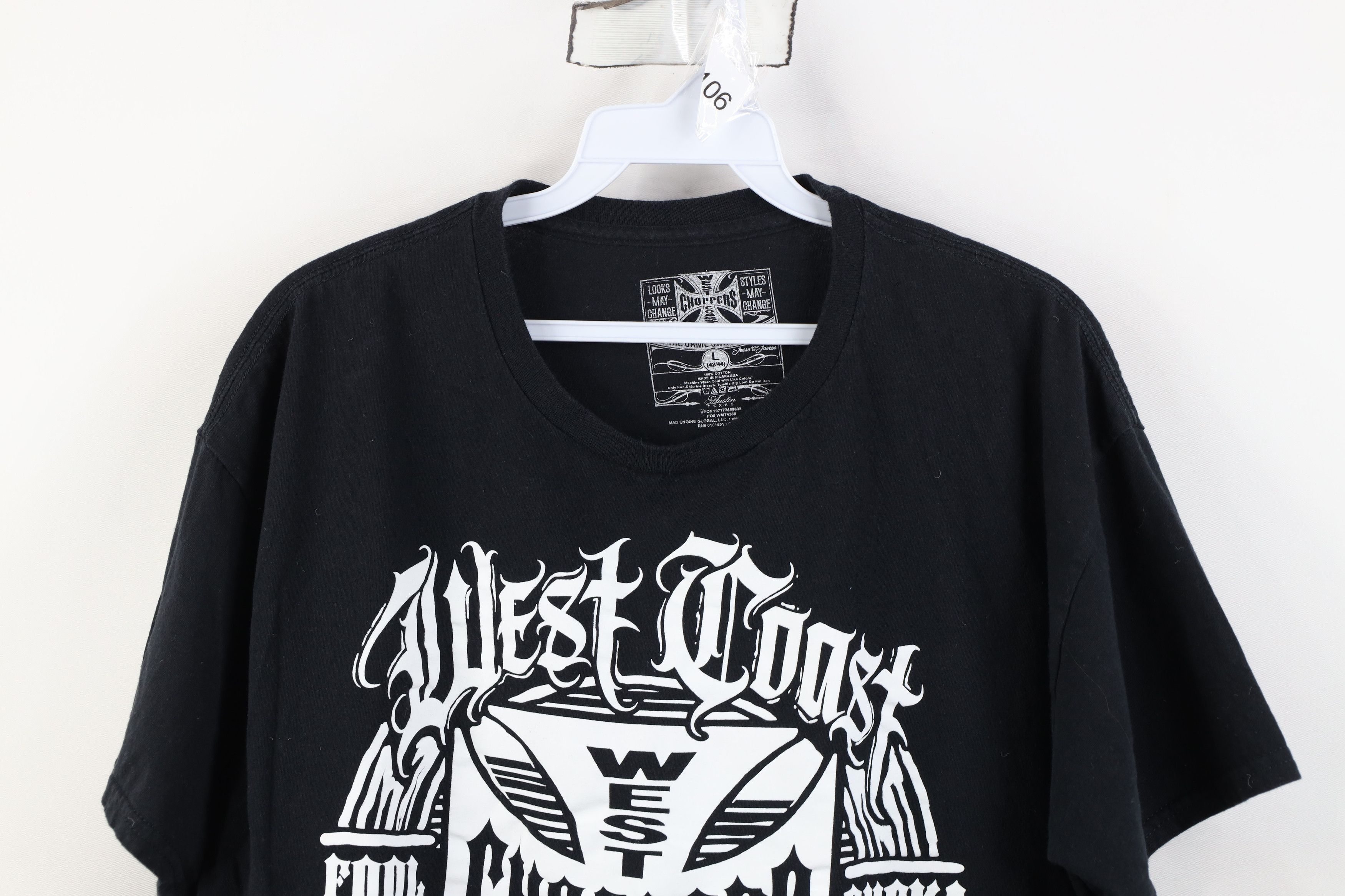 West Coast Choppers Vintage Y2K West Coast Choppers Spell Out Motorcycle T-Shirt Size US L / EU 52-54 / 3 - 2 Thumbnail