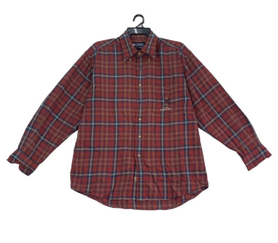 Chaps Ralph Lauren × Vintage Chaps Ralph Lauren bear logo checkered shirts button up Size US L / EU 52-54 / 3 - 2 Thumbnail