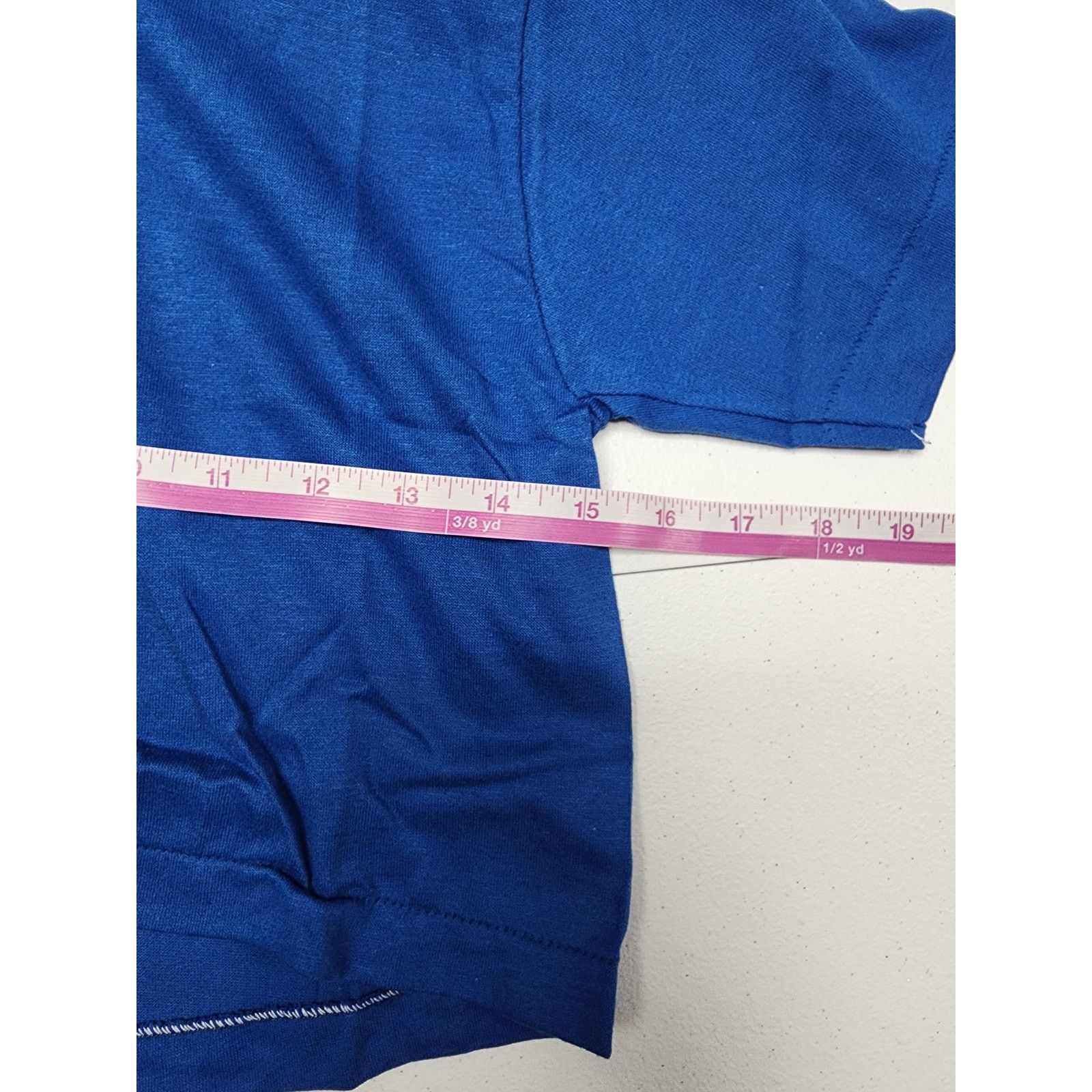 Other 80s Vintage Blue Cropped T-Shirt Sportswear Made in USA XS Size XS / US 0-2 / IT 36-38 - 5 Thumbnail