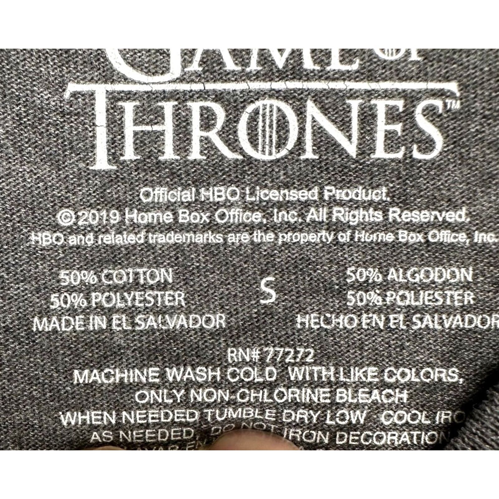 Vintage VINTAGE Game Of Throne Sweatshirt Unisex Small Grey Stark Crew Neck Long Sleeve Shirt Womens Size US S / EU 44-46 / 1 - 6 Thumbnail