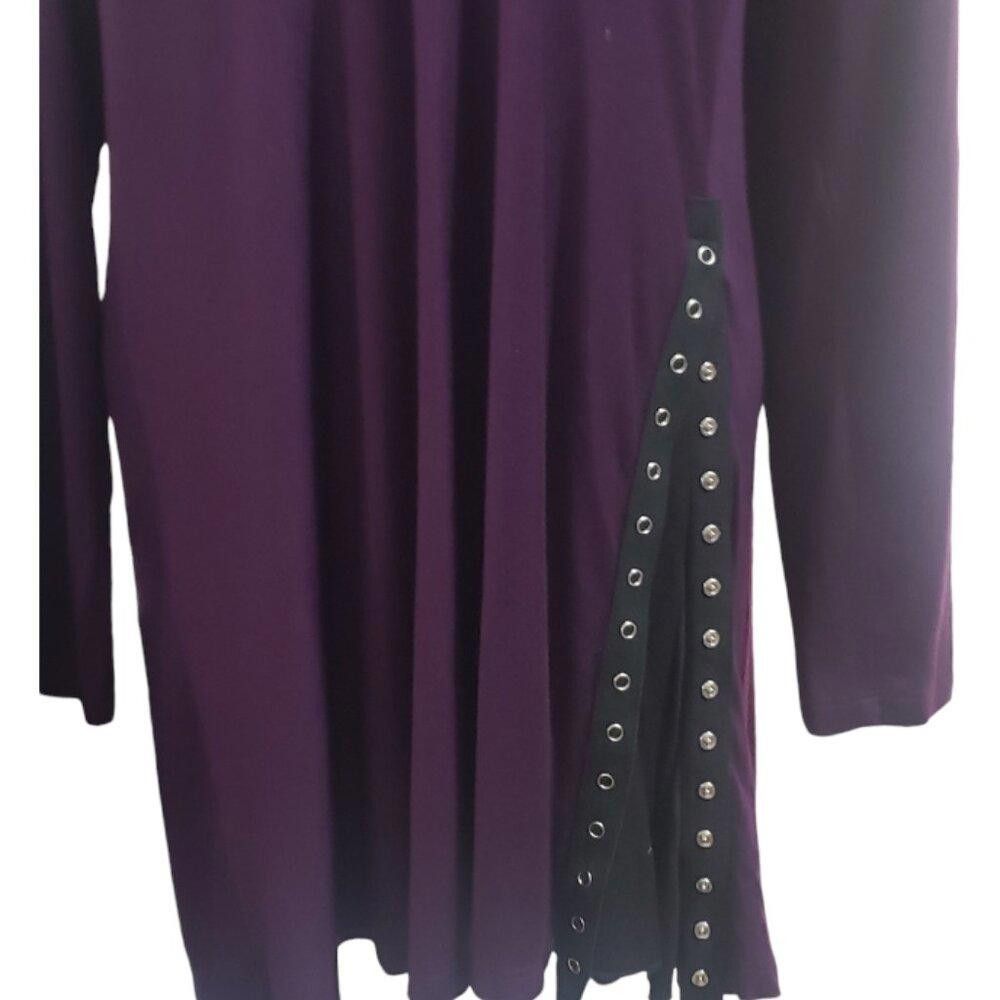 Designer CT1826 Comfy USA Purple & Black Tunic L Size L / US 10 / IT 46 - 2 Thumbnail