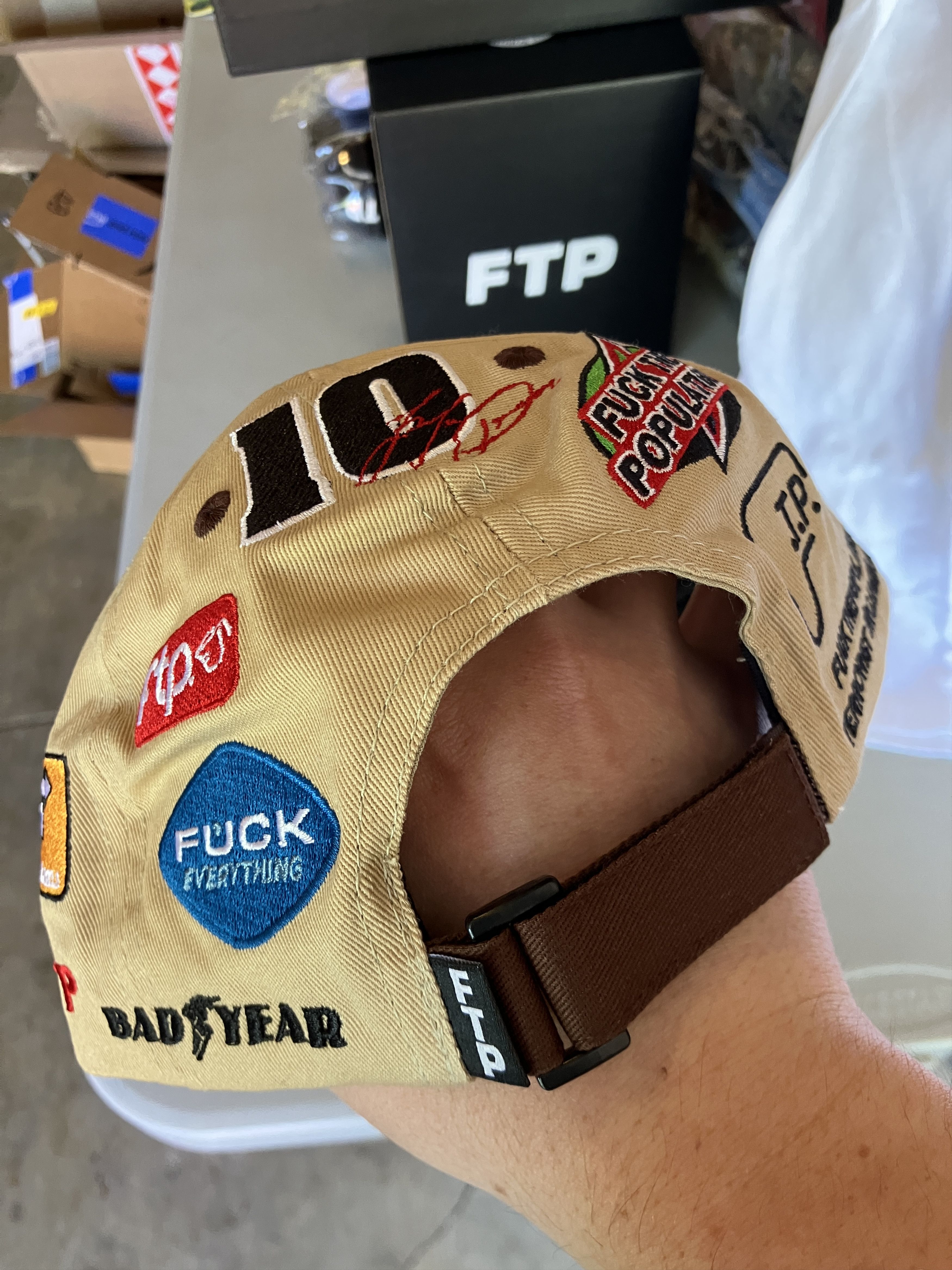 Fuck The Population FTP Raceway 6-Panel Hat - Khaki Size ONE SIZE - 4 Thumbnail