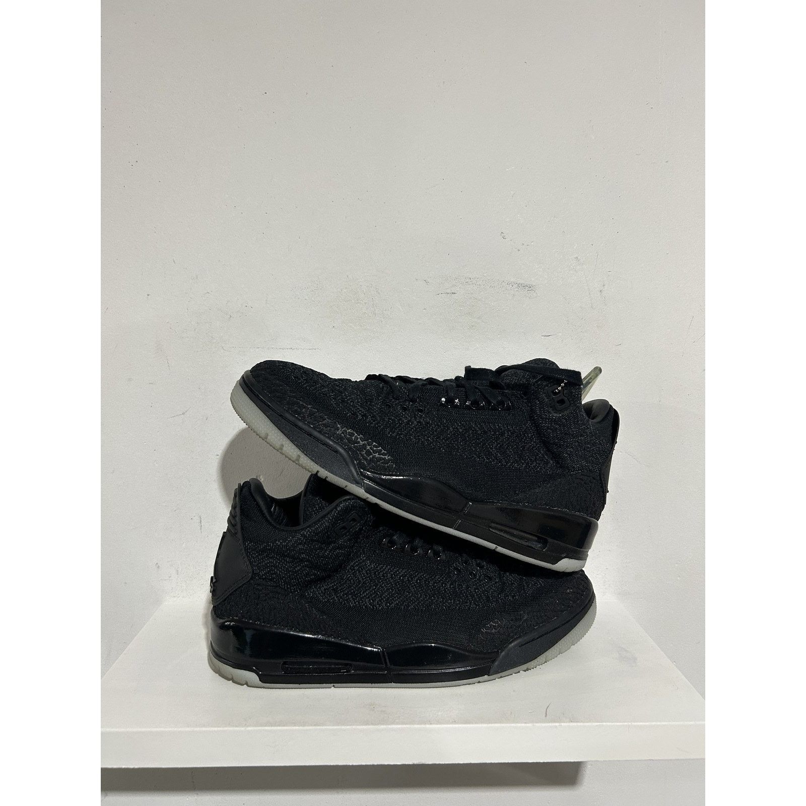 JORDAN 3 FLYKNIT BLACK SIZE 9 PREOWNED