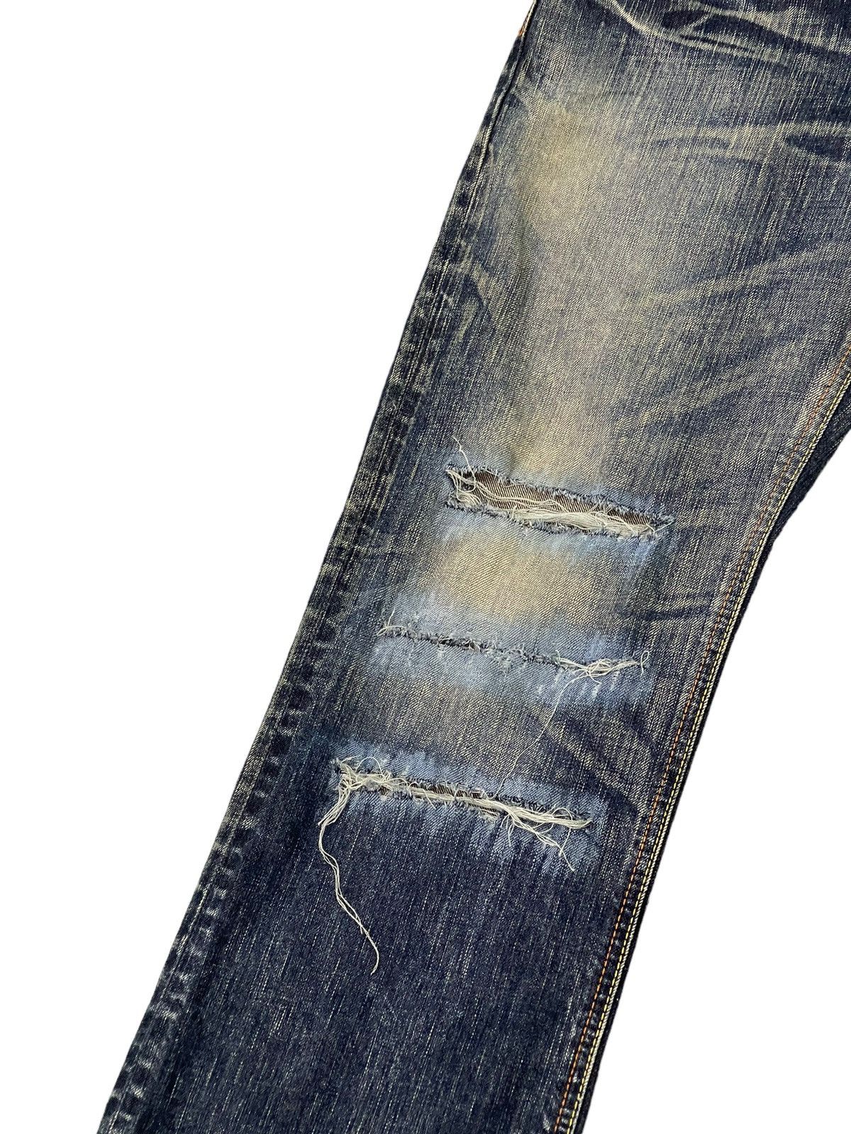 Edwin Flare Jeans Edwin Japan Faded Distress Boot Cut 6🟦8 Size US 31 - 6 Thumbnail