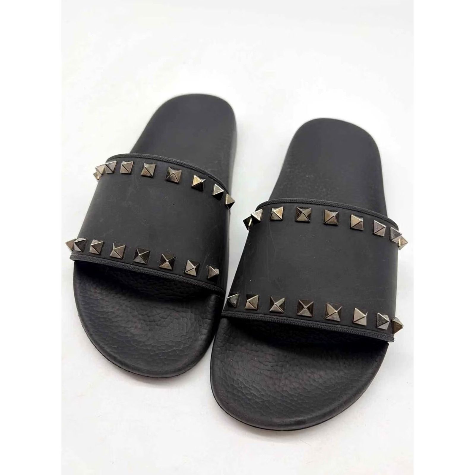 Valentino Valentino Black Size 37 Rockstud Slide Flats Size US 7 / IT 37 - 5 Thumbnail