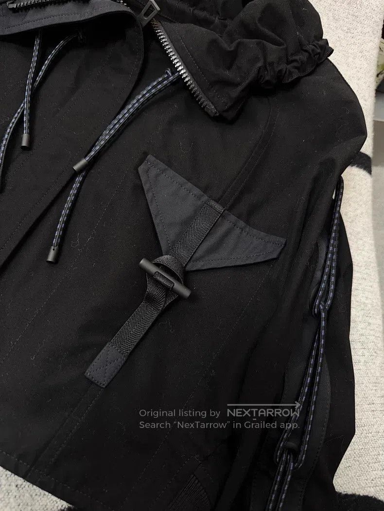 Hermes Hermes Black Short Zip Hooded Jacket with Drawstring Size XXS / US 00 / IT 34 - 4 Thumbnail