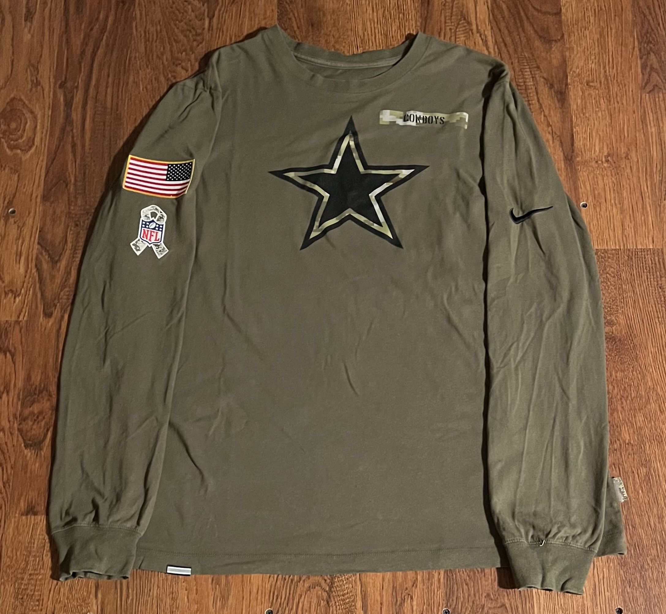 Nike Nike Dallas Cowboys Salute to Service Long Sleeve Shirt Size US L / EU 52-54 / 3 - 1 Thumbnail