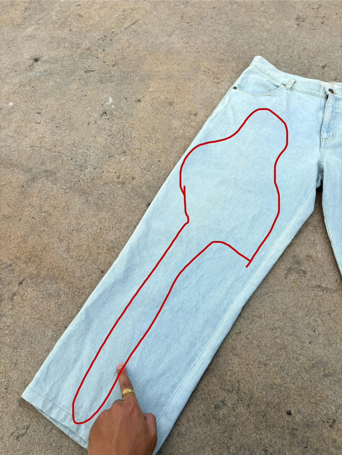 Kansai Yamamoto Rare Kansai Yamamoto Light Blue Jeans Size US 35 - 18 Thumbnail