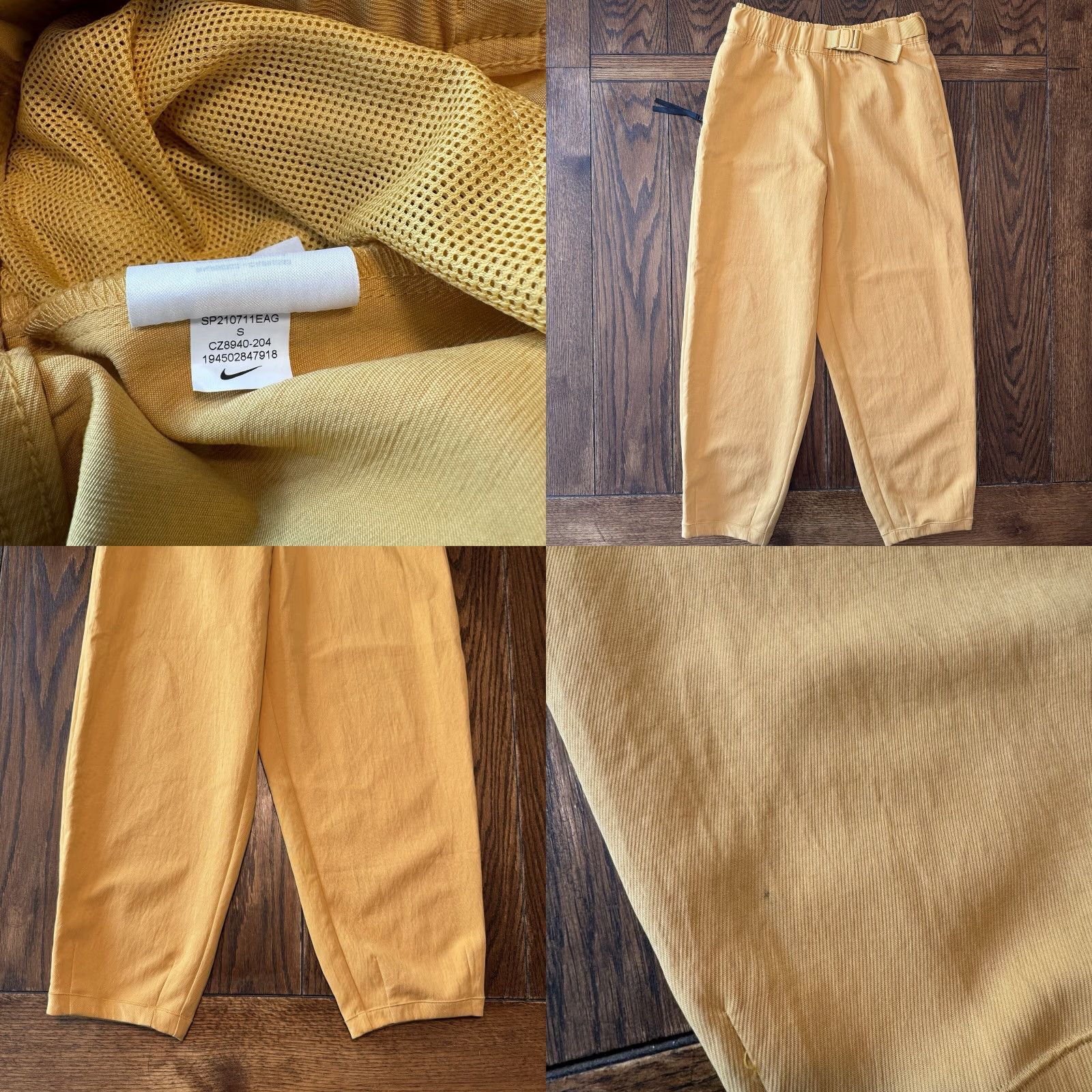Nike Nike Sportswear Women's Tech Pack Woven Pants Small Wheat Gold Black CZ8940-204 Size 28" / US 6 / IT 42 - 8 Thumbnail