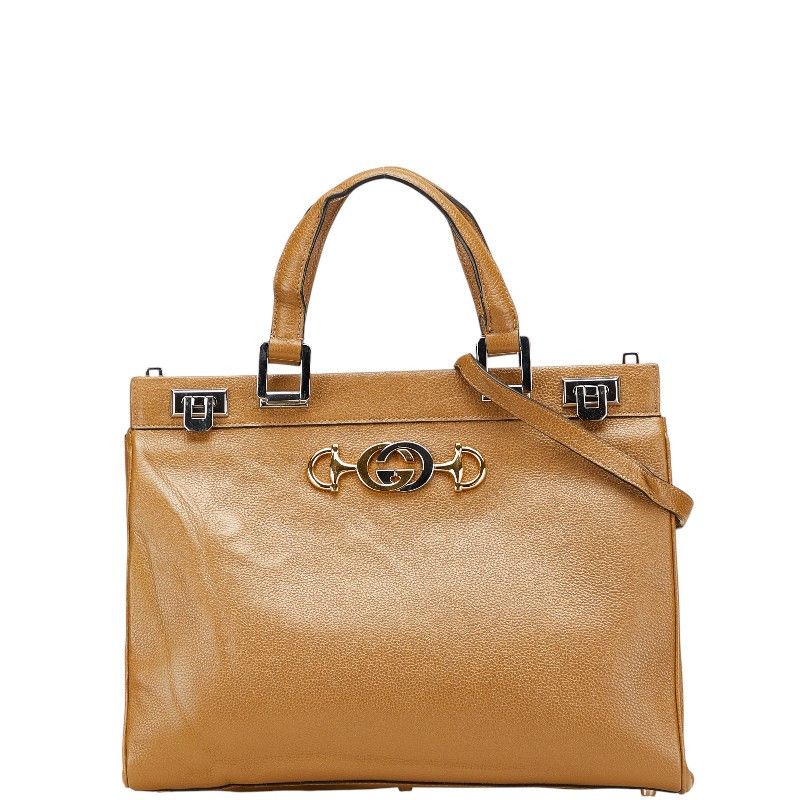 Gucci Gucci Zumi Leather 2Way Bag Leather Shoulder Bag 564714 in Brown, Women's