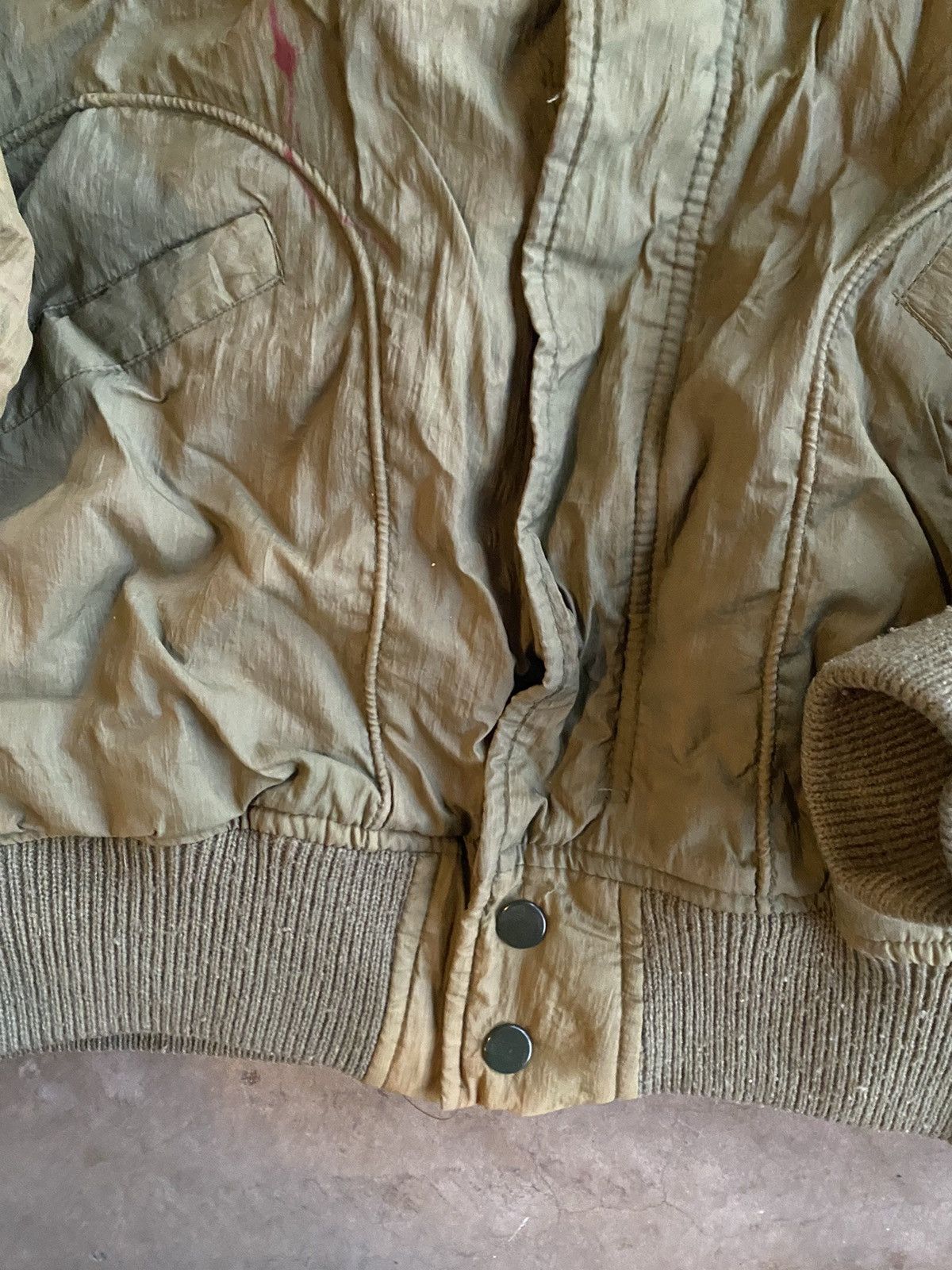 Vintage Vintage Army Green Flight Bomber Jacket Size US L / EU 52-54 / 3 - 5 Thumbnail