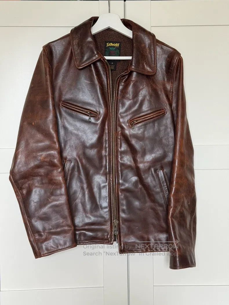 Schott Schott NYC lapel leather jacket Size US S / EU 44-46 / 1 - 1 Thumbnail