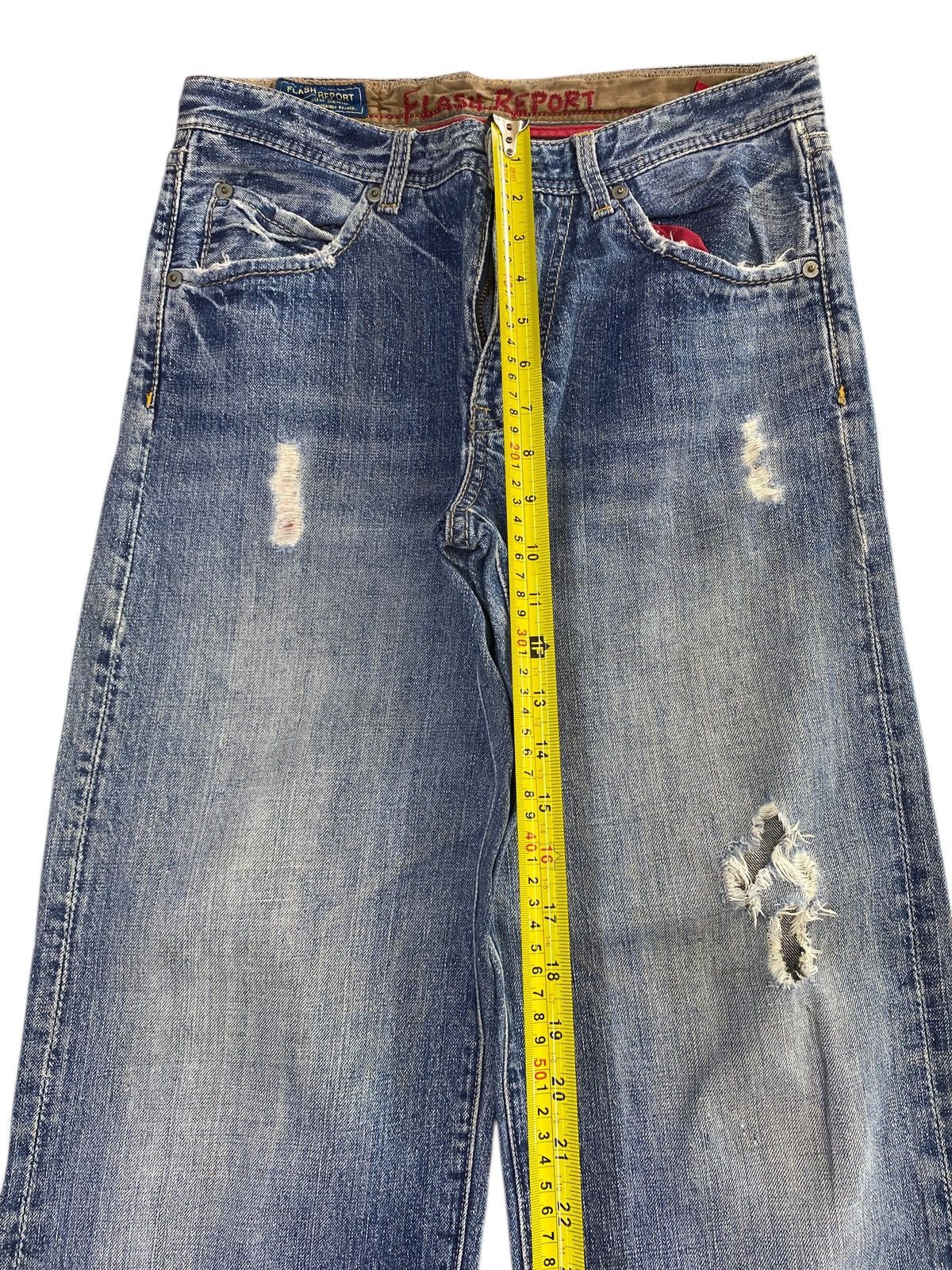 Other Flash Report Faded Wash Ripped Style Baggy Jeans Size US 30 / EU 46 - 6 Thumbnail