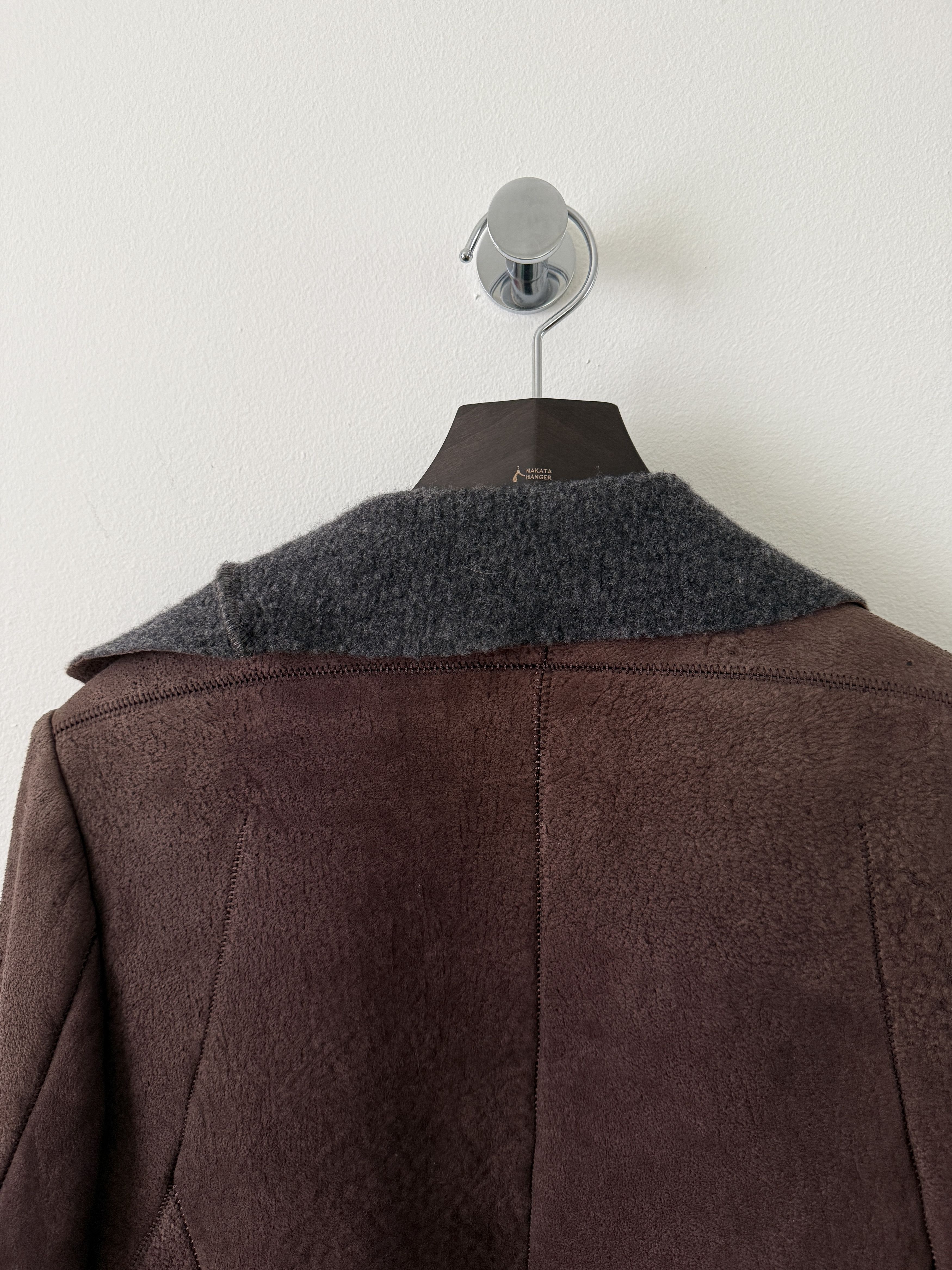 Isaac Sellam Experience Lambskin Leather Asymmetrical Wool Lined Jacket Size M / US 6-8 / IT 42-44 - 24 Thumbnail