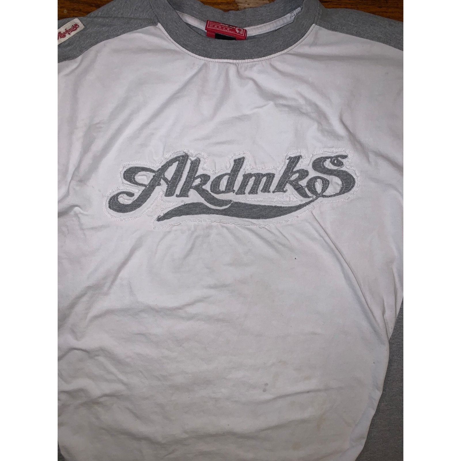 Akademiks × Vintage Y2K Akademiks Long Sleeve T Shirt 2XL Grey White Baggy Size US XXL / EU 58 / 5 - 2 Thumbnail