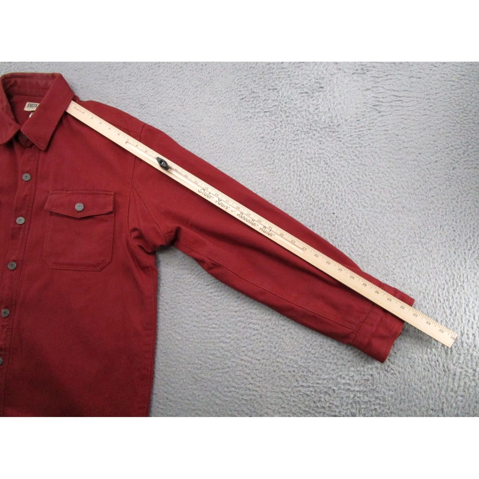 Vintage Duluth Trading Jacket Mens Heavy Canvas Workwear Fleece Lined Snap Size L Red Varsity Jacket Winter Relaxed 90s Mens Size US L / EU 52-54 / 3 - 7 Thumbnail
