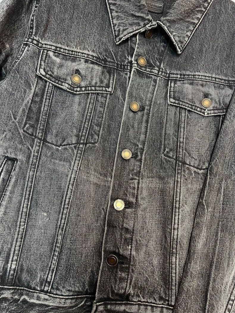 Saint Laurent Paris Saint Laurent Black Denim Jacket with Embroidery-2507 Size US M / EU 48-50 / 2 - 4 Thumbnail