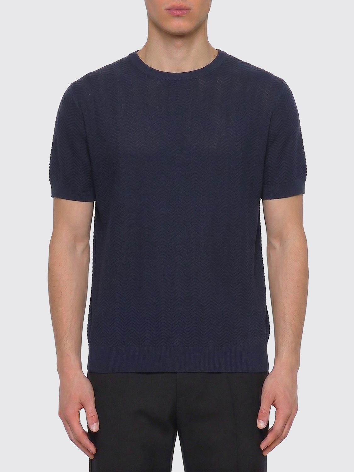 Giorgio Armani Giorgio Armani Sweater Men Blue Size US M / EU 48-50 / 2 - 1 Thumbnail