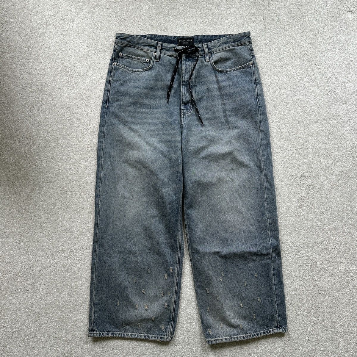 image of Balenciaga Summer 24 Baggy Jeans in Denim, Men's (Size 30)