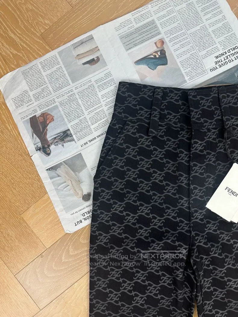 Fendi Fendi High-waisted denim jeans with all-over logo print - Size 24" / US 00 / IT 34 - 6 Thumbnail