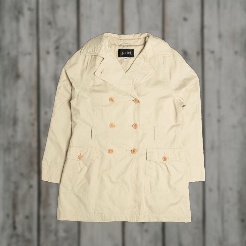Vintage VINTAGE Gianini Lightweight Jacket Medium Light Brown Double Breasted Size US M / EU 48-50 / 2 - 1 Thumbnail