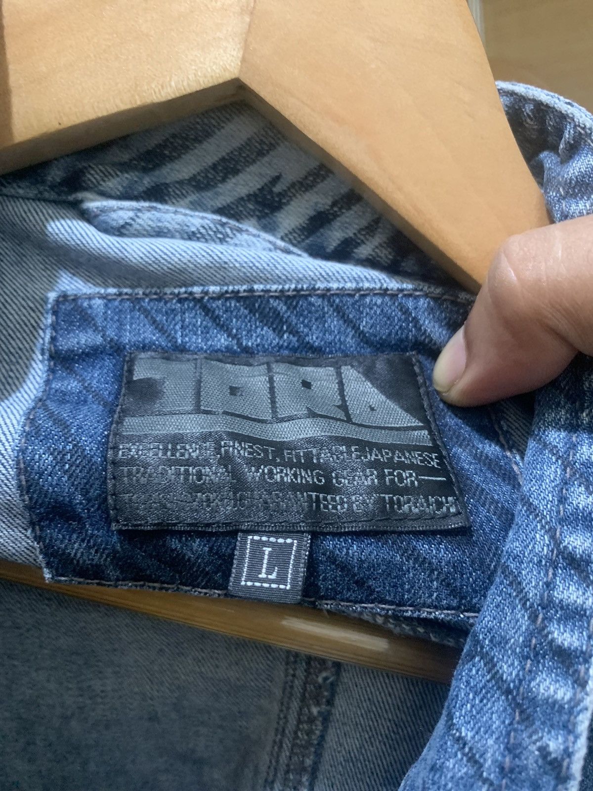 If Six Was Nine × Japanese Brand × Le Grande Bleu (L.G.B.) Vintage Tora by Toraichi striped biker denim jacket Size US M / EU 48-50 / 2 - 17 Thumbnail