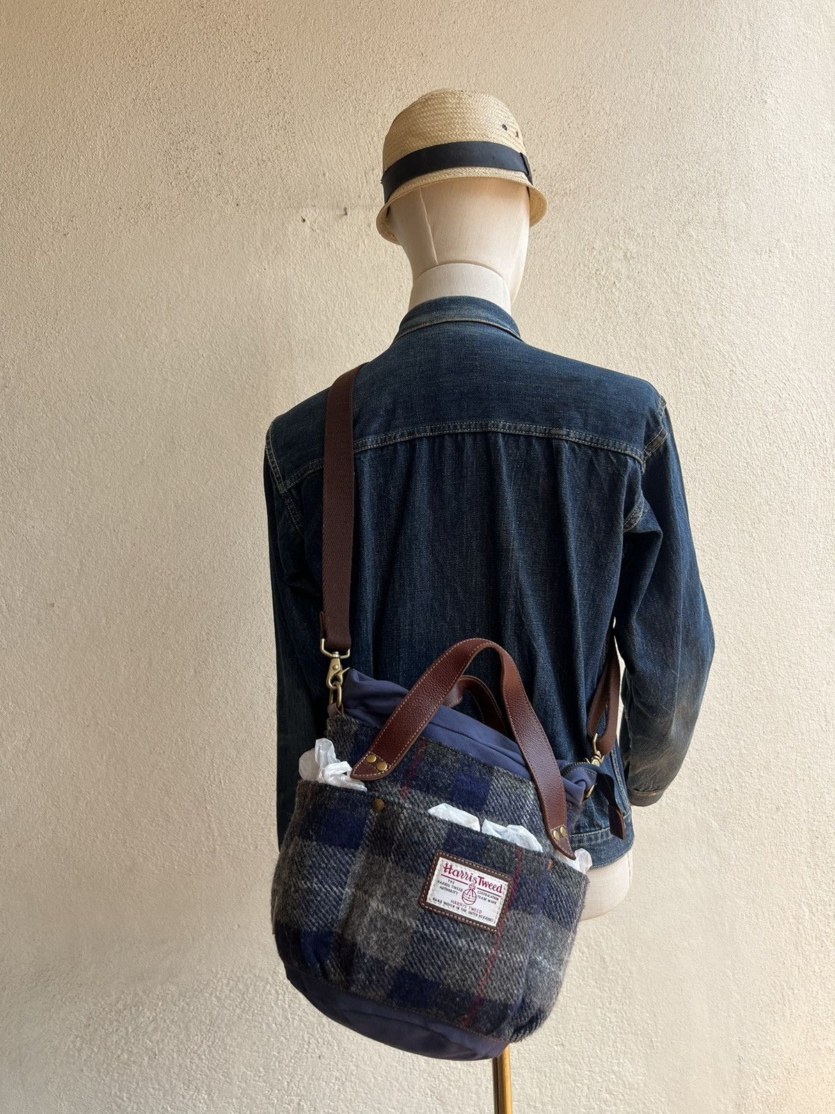 Harris Tweed Folna Japan X Harris Tweed Multi Pocket 2 Way Bag Size ONE SIZE - 2 Thumbnail