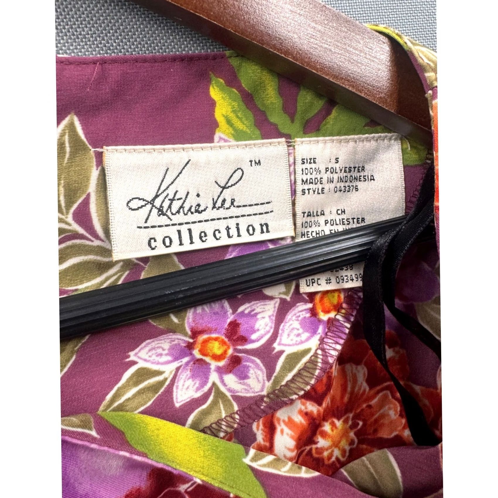 Lee VINTAGE Kathie Lee Collection Womens Purple Tropical Floral Sleeveless Maxi Dress S Size S / US 4 / IT 40 - 8 Thumbnail