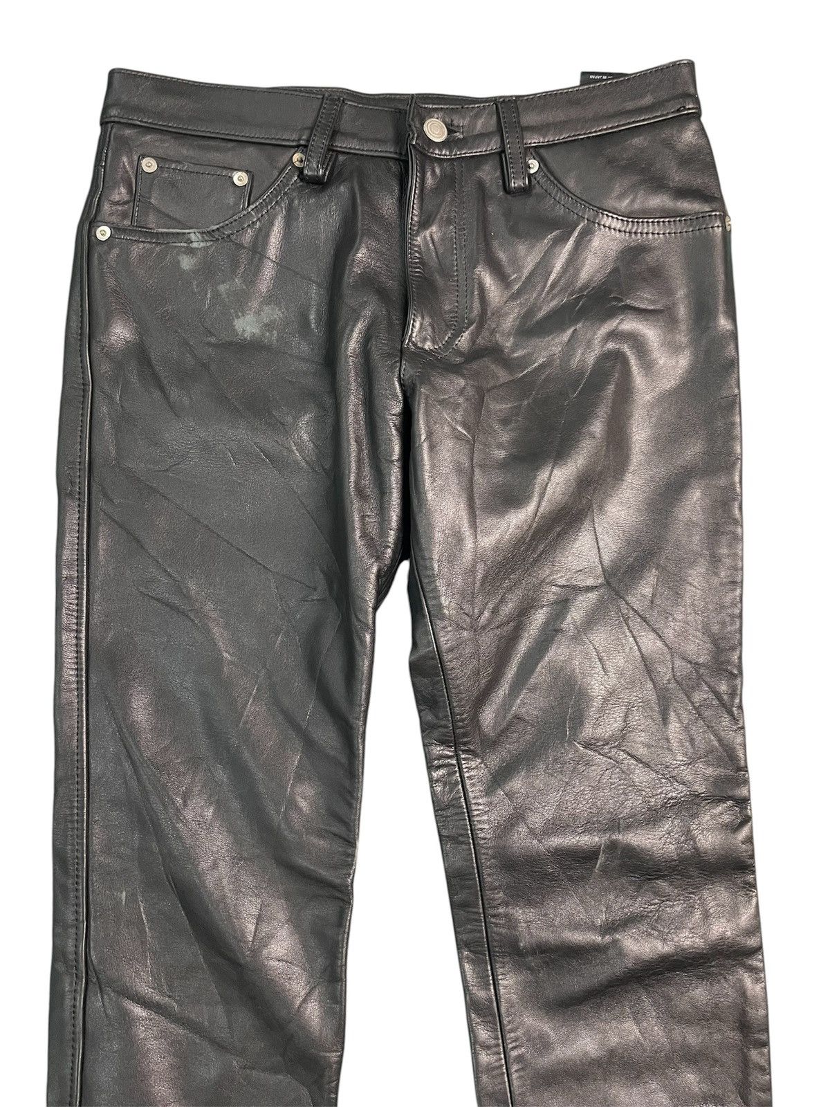 Japanese Brand Leather Wear Genuine Steerhide Pant Size US 31 - 3 Thumbnail